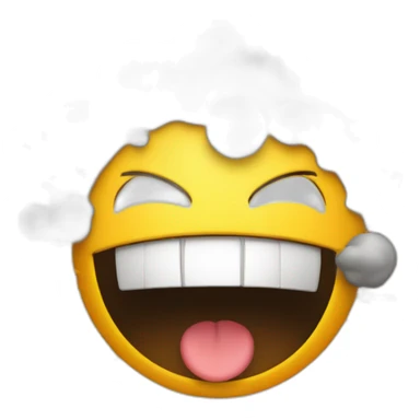 exploding-head-but-smiling sticker