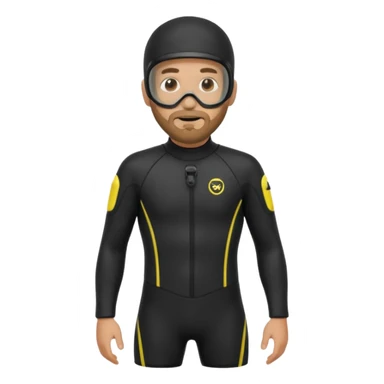 Male 38 short beard, moroccan, scuba diving sticker