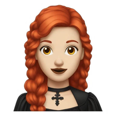 red hair gothic sticker