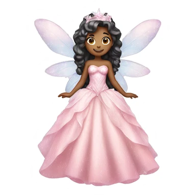 light pink fairy princess sparkly dress sticker