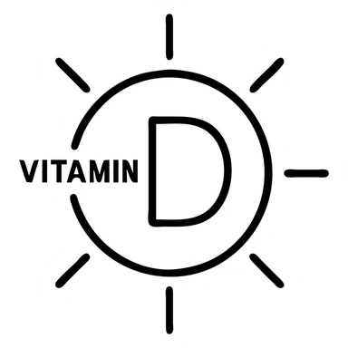 Vitamin D icon, simple and clear outline sticker