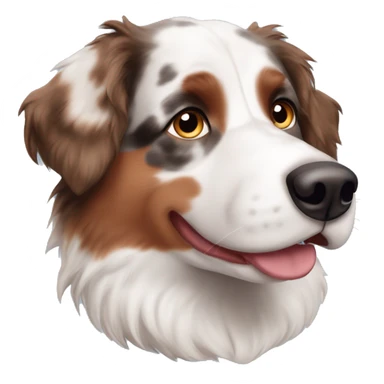 Red merle Australian Shepherd with one blue eye and one brown eye sticker