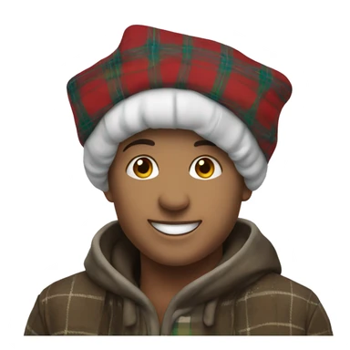 Smiling solo in a tartan bonnet sticker