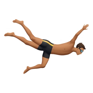 A diver mid-air after jumping off a diving pool,  Below him, a pool labeled "Confidence". A subtle 5-4-3-2-1 on the diving board shows they took the leap despite fear. sticker