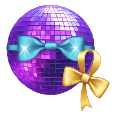 disco ball and bow  sticker
