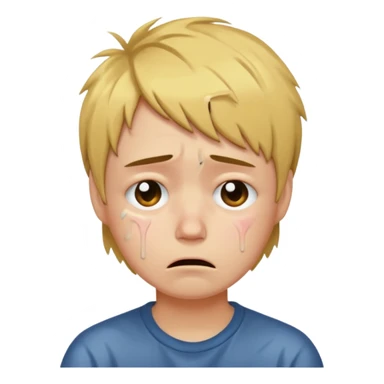 sad crying because new cuthair sticker