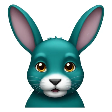 Dark teal rabbit  sticker