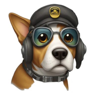 dog pilot sticker