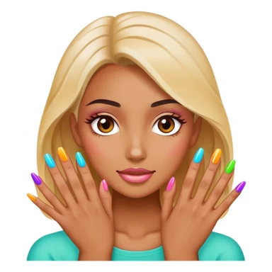 Girl with nails sticker