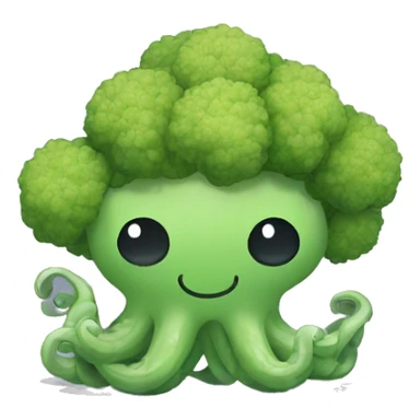 Kawaii broccoli octopus sticker
