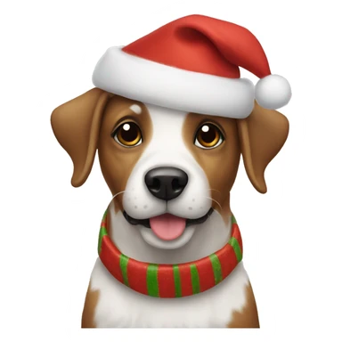 Christmas dog sticker