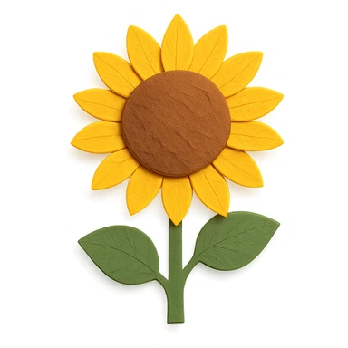 bright and cheerful paper-craft style sunflower sticker