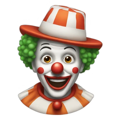 clown tooting sticker
