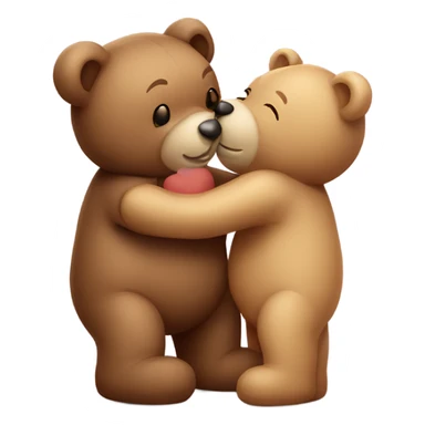 teddy bear kissing another teddy bear sticker