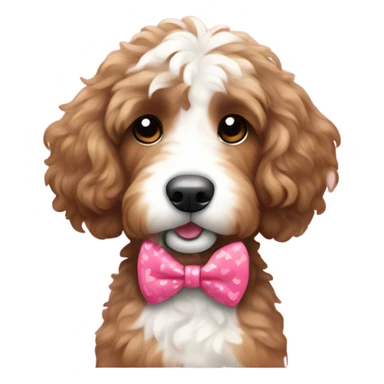 Bernedoodle dressed for Valentine’s Day sticker