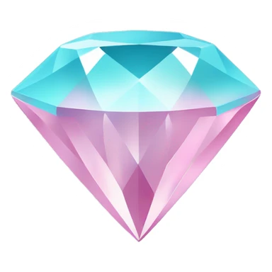 Pink diamond with blue and aqua colour  sticker