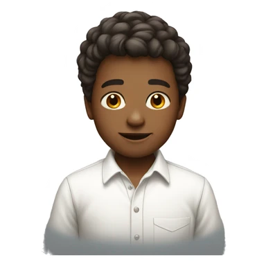 boy in white shirt portrait sticker