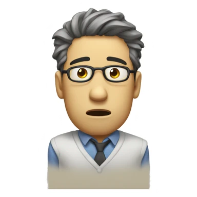 exhausted student  sticker