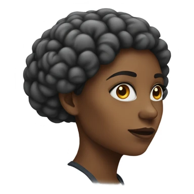 black woman with brain-power sticker