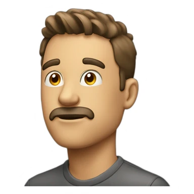 man thinking what his group of friends will say sticker