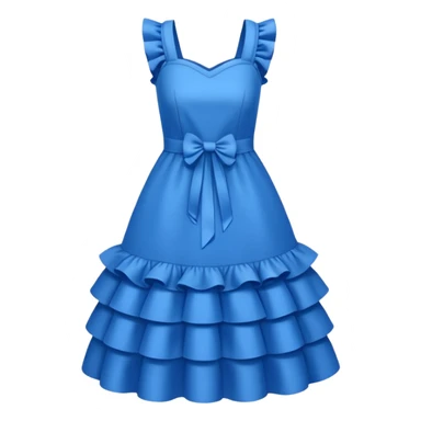  blue dress with ruffles sticker