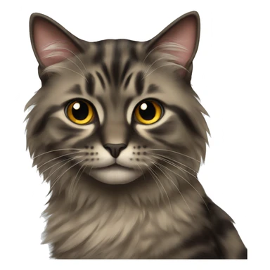 torty cat, domestic long hair sticker