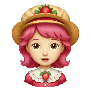 Vintage cartoon character strawberry shortcake sticker