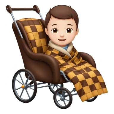 Baby in Chocolate push chair sticker