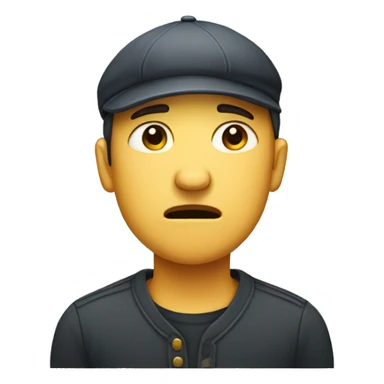 Crying man with a flat cap sticker