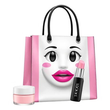A Sephora shopping bag with a pink preppy lip balm and Summer Fridays branding peeking out sticker
