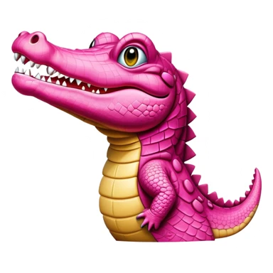 Pink crocodile sticker