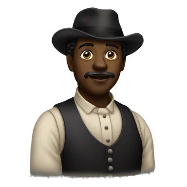 a black worker in 19th century  sticker