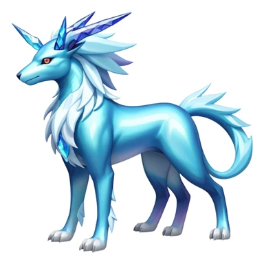 Shiny Colorful Iridescent Amaura-Cobalion-Suicune-fakemon (full body) sticker