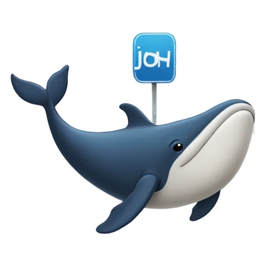 whale with a sign that says jonah sticker