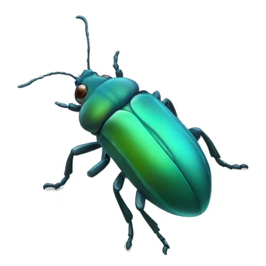 satined glass bug sticker