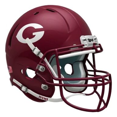 College football player helmet in maroon color sticker