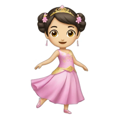 dance-littlegirl-Asian-princess sticker