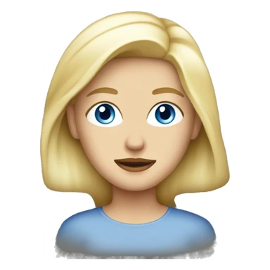 blonde lady with blue eyes maga hat on sticker