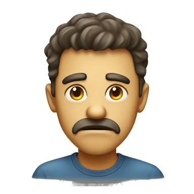 Disgusted nauseous face sticker