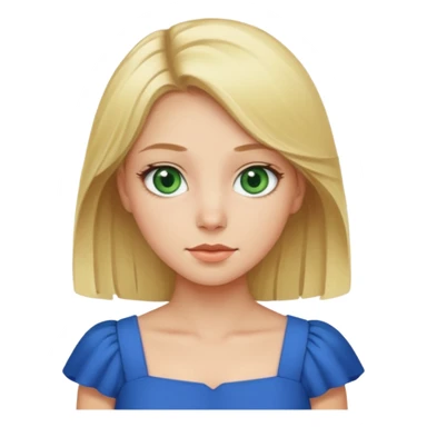 Una ragazza bionda con occhi verdi  sticker