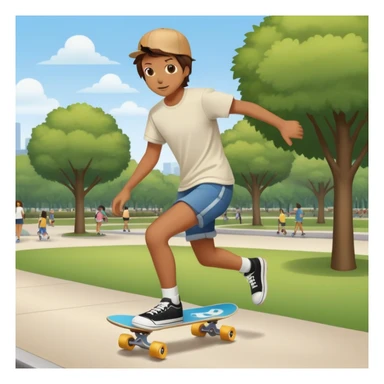 skateboarding at a park sticker