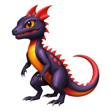 Shiny Dark Exotic Colorful Salandit-Noibat-Litten-Hybrid (Full body) sticker