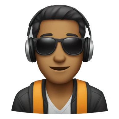 Guy wearing shades and headphones sticker