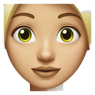 Girl with long straight blonde hair green eyes and filled lips sticker