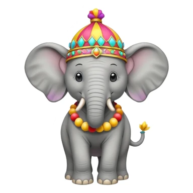 A circus elephant sticker