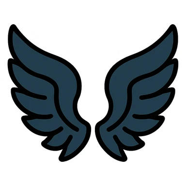 black angel wings sticker
