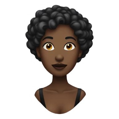 femme noir qui fait un bisous sticker