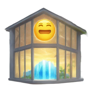 Fachada de cristal que genera energia con el sol sticker