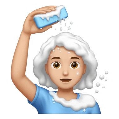 Person spilling soap sticker