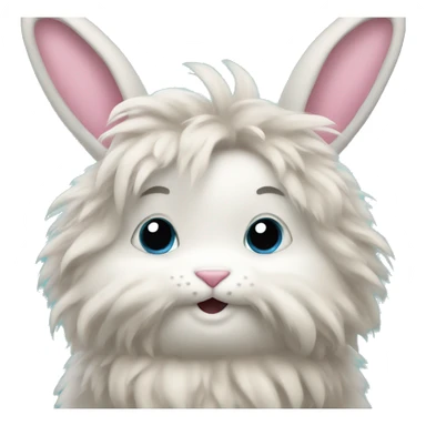 Fluffy bunny sticker